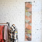 Vintage Japanese women's fukuro obi, striking geometric multicoloured pattern, works well as a wall hanging.