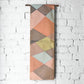 Vintage Japanese women's fukuro obi, striking geometric multicoloured pattern, great as a wall hanging.