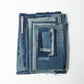 Deconstructed vintage indigo cotton Japanese Momohiki pants pieces set for any unique craft projects.