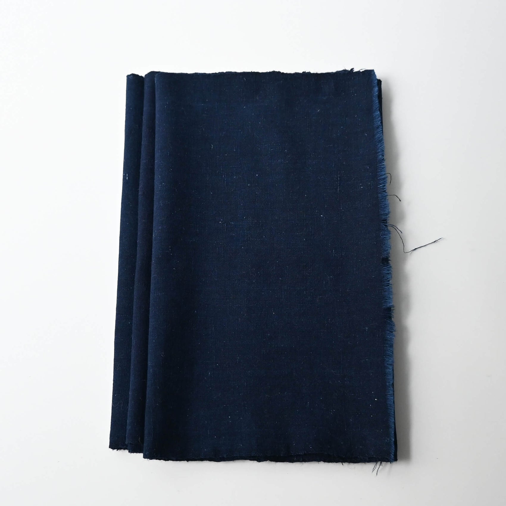 Vintage Japanese plain indigo cotton piece, ideal for sashiko stitching.