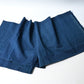 Full view of vintage Japanese plain indigo cotton from undone kimono.