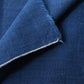 Close-up view of vintage Japanese plain light indigo cotton piece with a soft handle.
