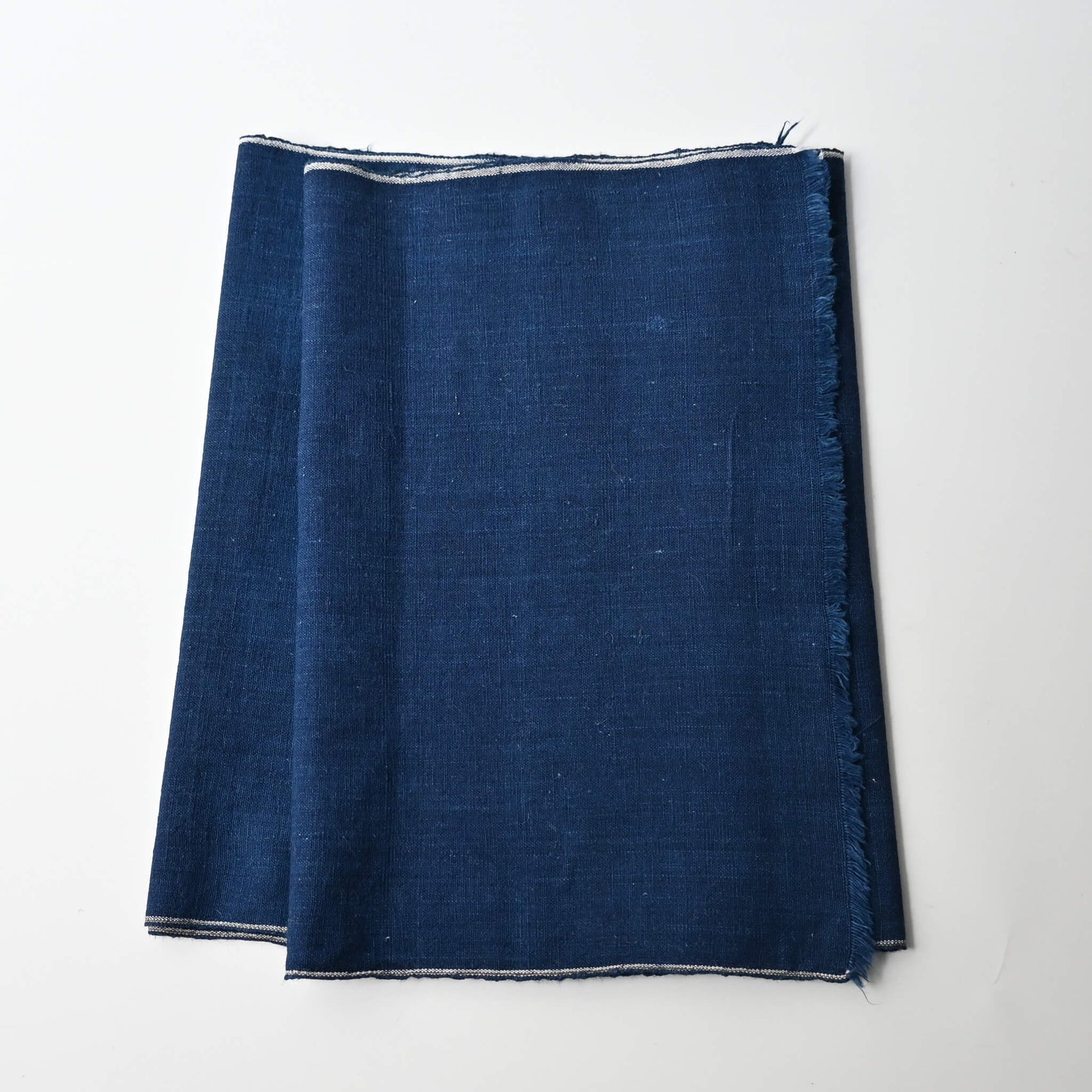 Vintage Japanese plain light indigo cotton piece with a soft handle.