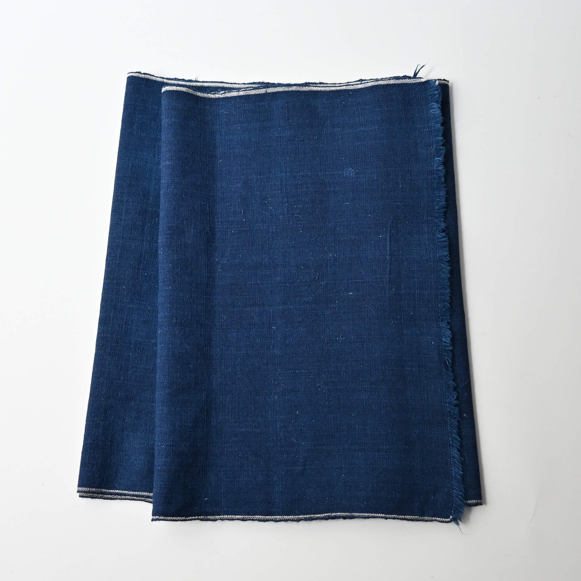 Vintage Japanese plain light indigo cotton piece with a soft handle.