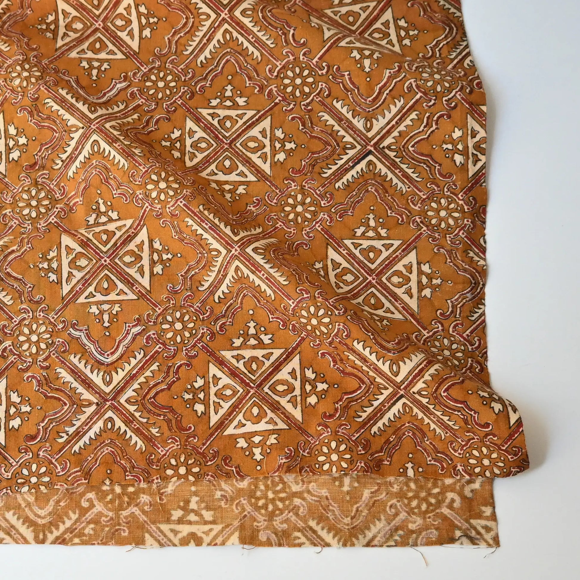 Vintage wasarasa cotton piece, featuring a richly patterned geometric motif inspired by imported chintz designs.