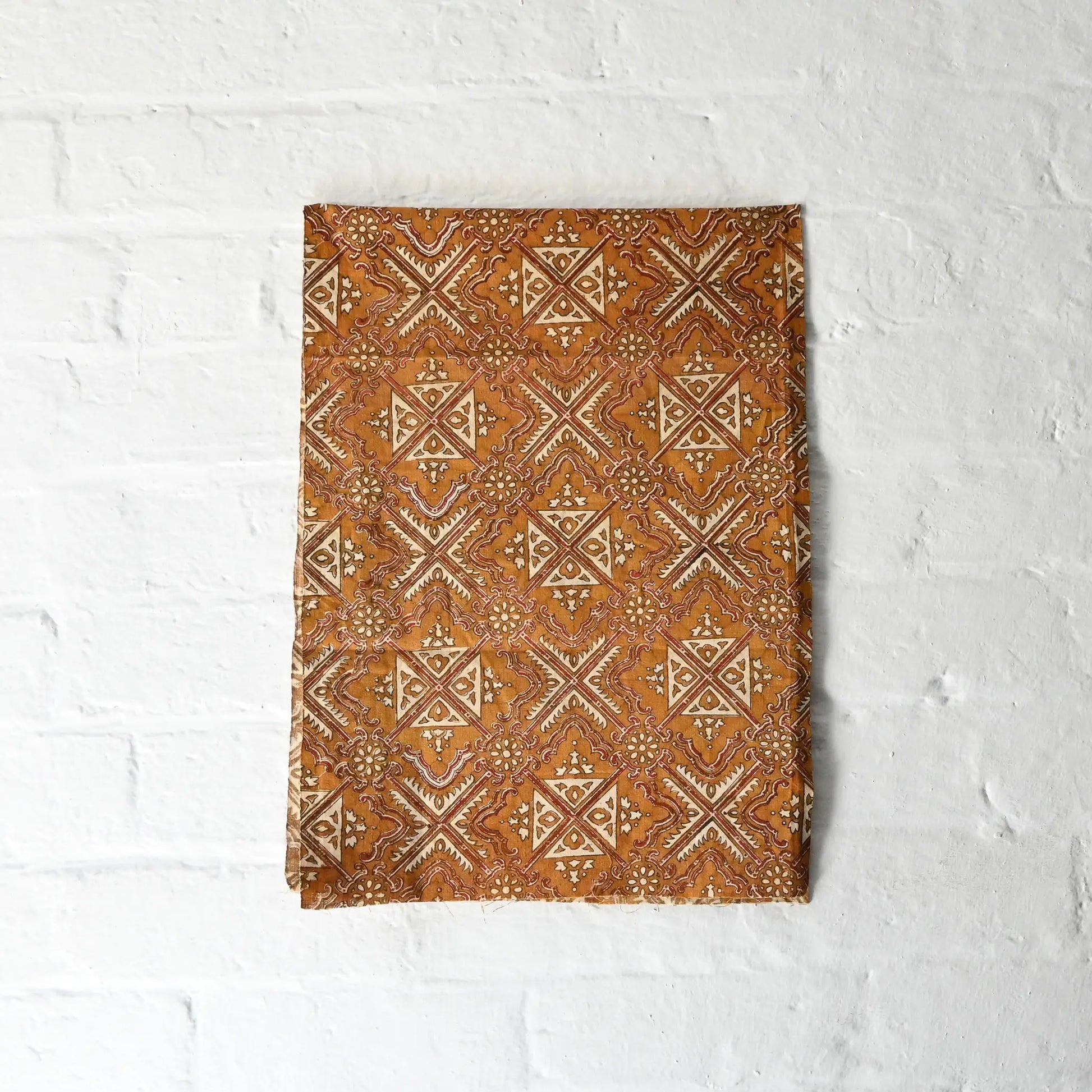 Vintage wasarasa cotton piece, featuring a richly patterned geometric motif inspired by imported chintz designs.