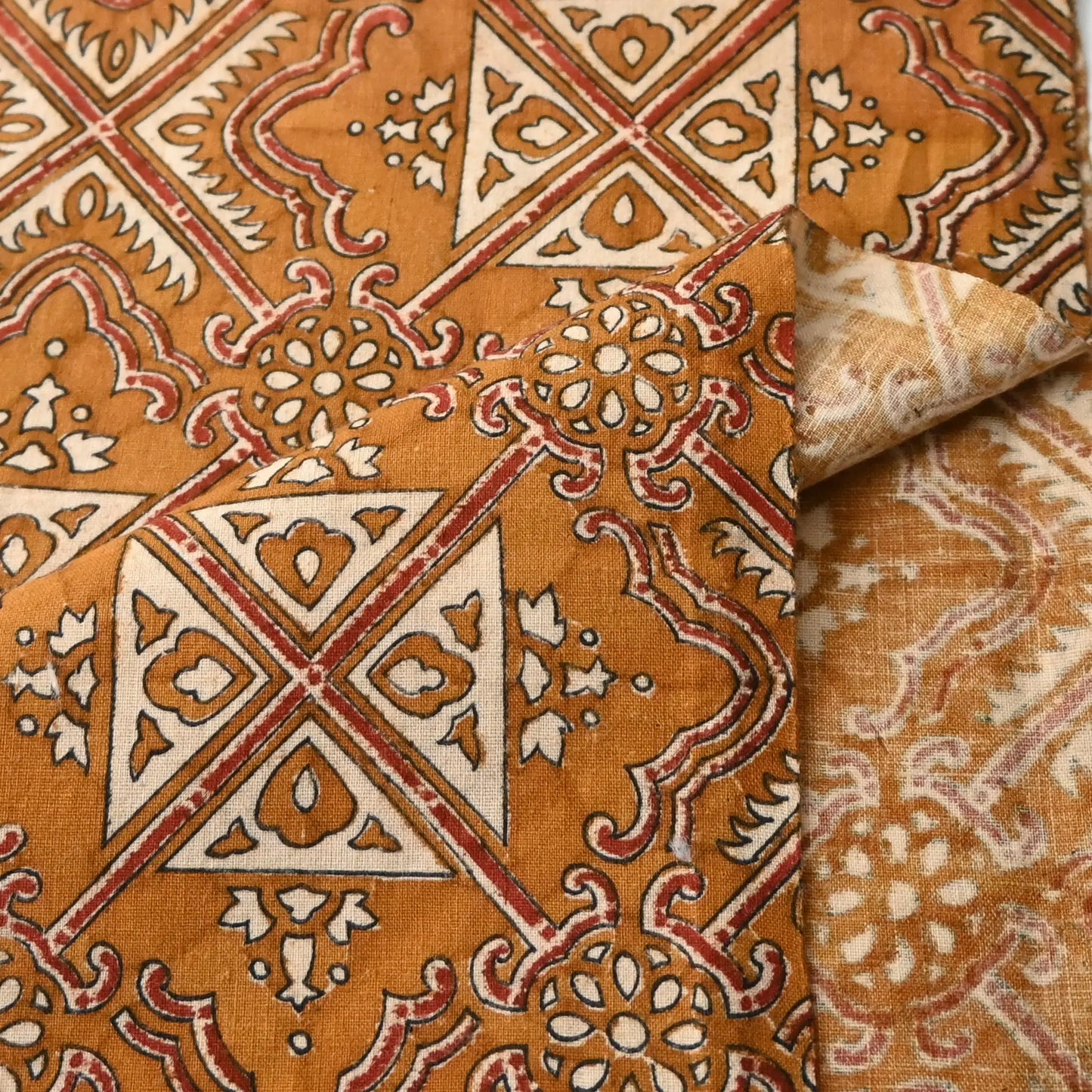 Vintage wasarasa cotton piece, featuring a richly patterned geometric motif inspired by imported chintz designs.