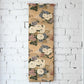 Full view of vintage Japanese women's silk brocade Maru obi with chrysanthemum motif.