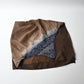 Vintage Japanese silk furoshiki with a hand-dyed shibori in brown.