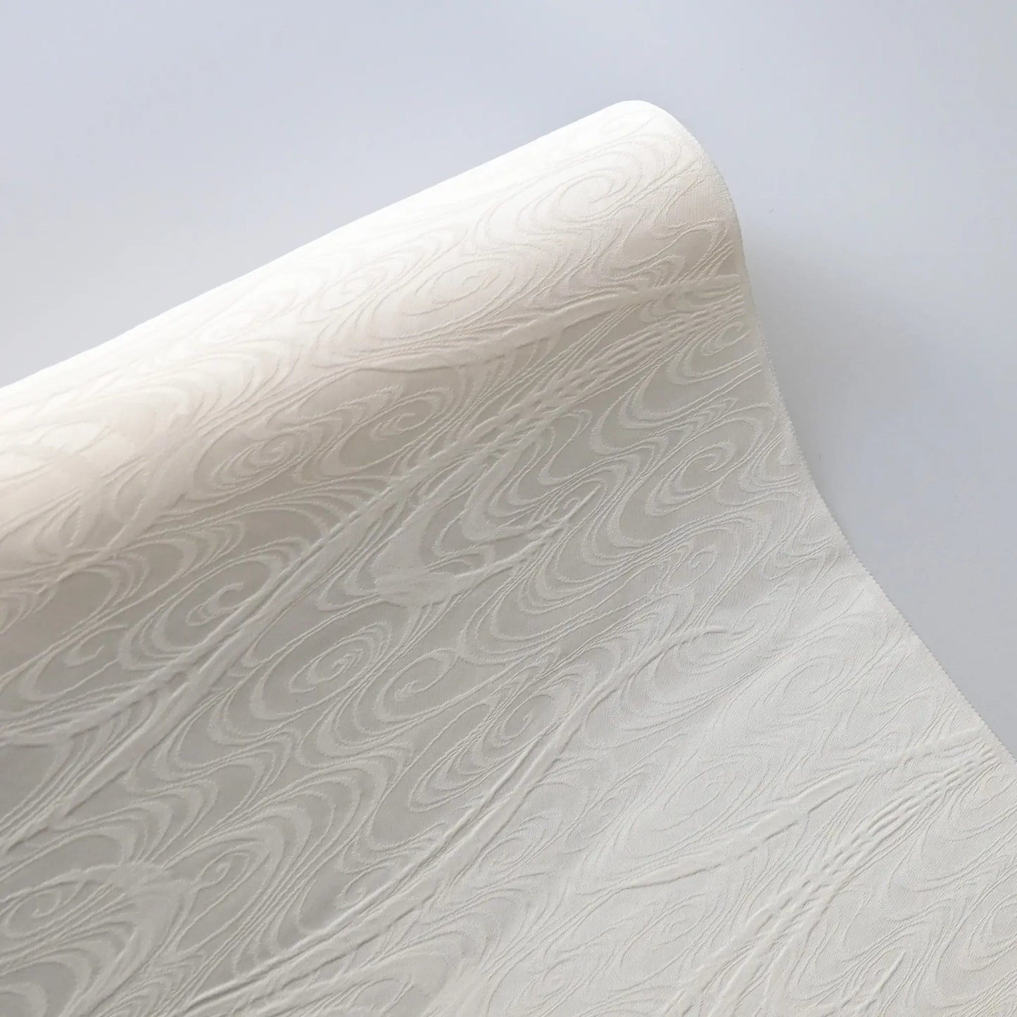 Vintage Japanese silk jacquard kimono fabric, running water with swirls motif.