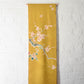 Mustard yellow with hand-painted plum blossom branch.