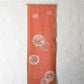 Pink Rinzu silk jacquard with oriental floral pattern.
