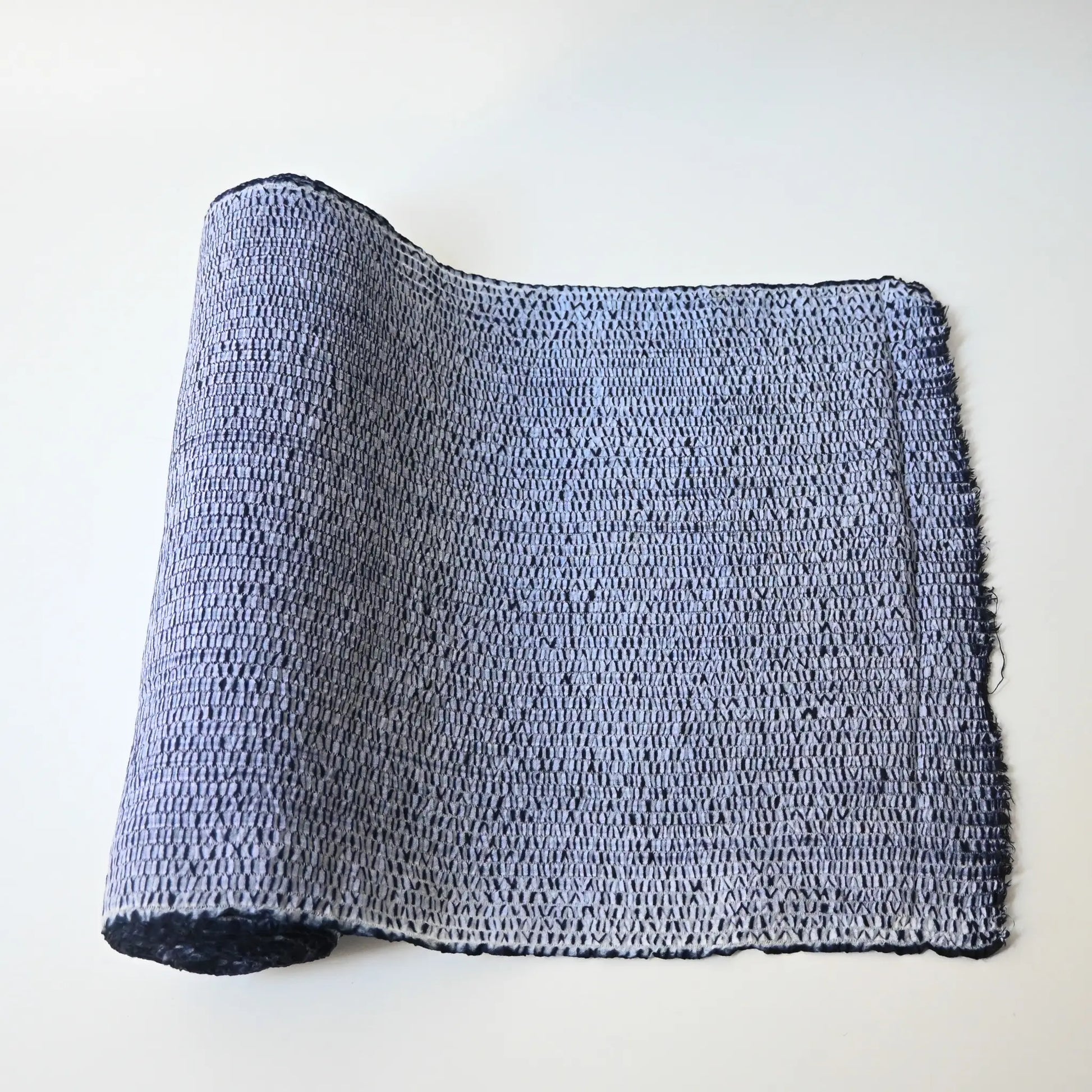 Vintage Japanese Taiten shibori cotton yukata fabric roll.