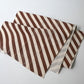 Vintage Japanese white and brown diagonal stripe cotton.