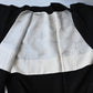 Vintage Japanese women's silk haori with black-on-black jacquard chrysanthemum pattern.