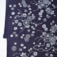 Vintage women's traditional Japanese yukata cotton fabric with floral design.