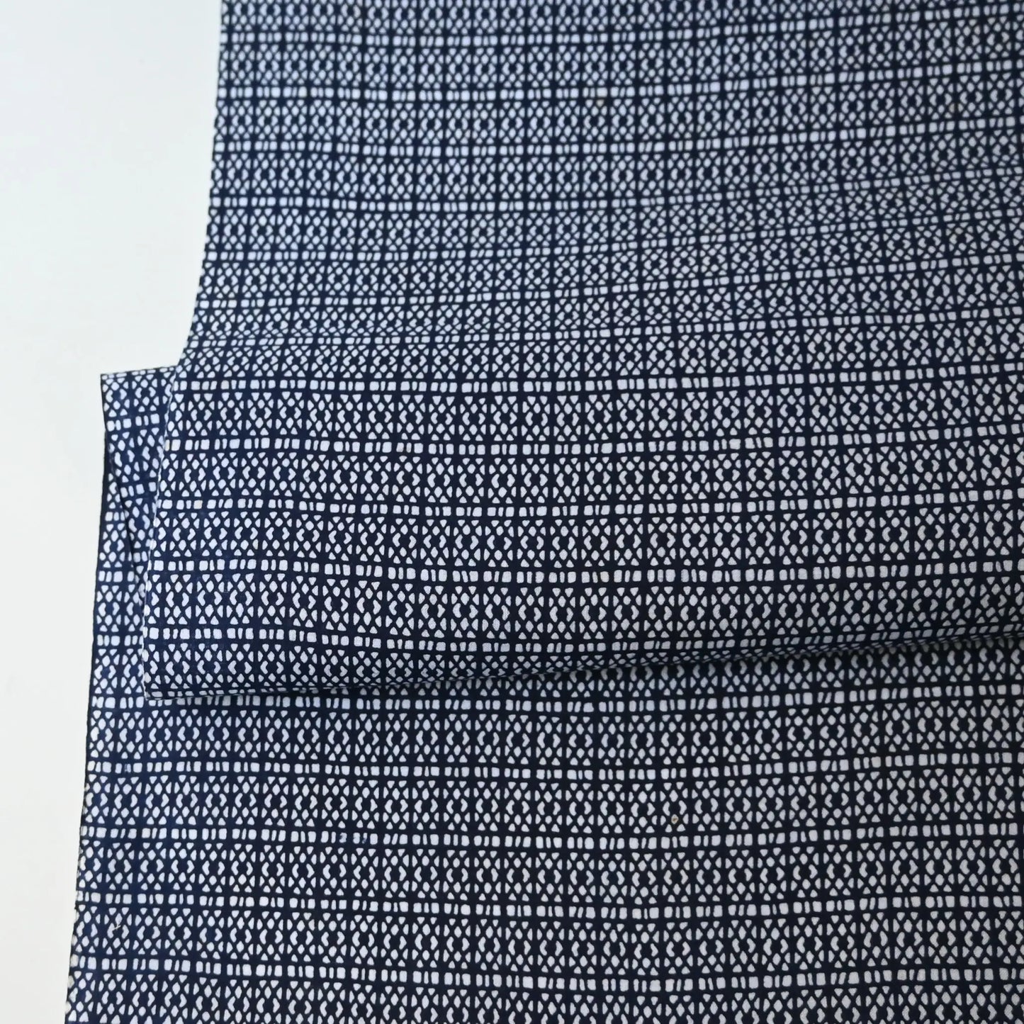 Vintage Japanese traditional yukata cotton fabric roll.