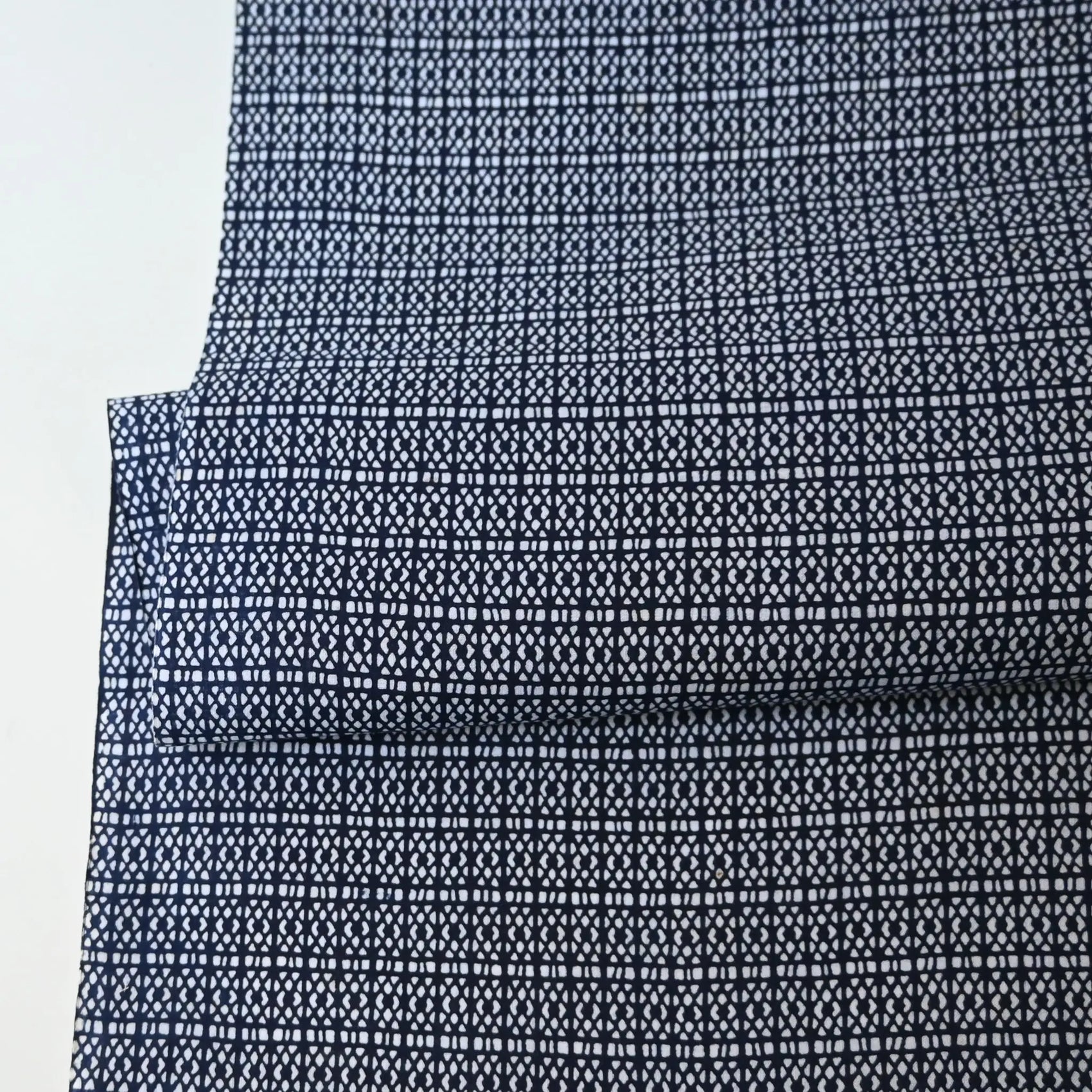 Vintage Japanese traditional yukata cotton fabric roll.