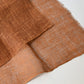Close-up view of vintage mosquito net Kaya hemp panel dyed with fermented persimmon tannin Kakishibu.