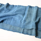 Detailed view of vintage Japanese  light indigo cotton, originally used as a kimono lining.