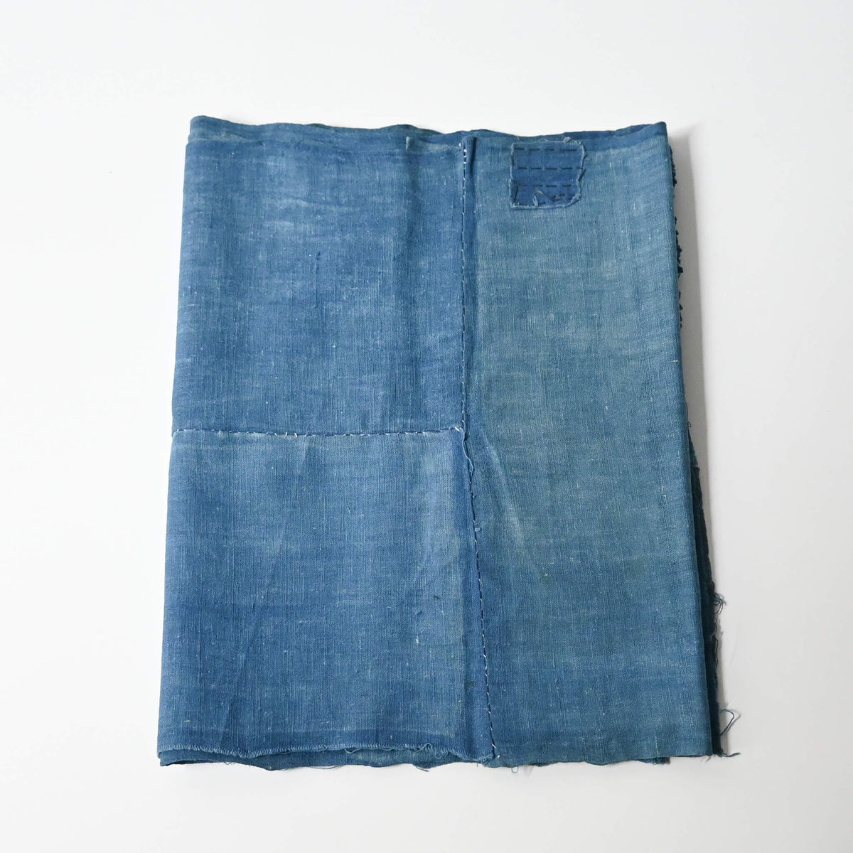 Vintage Japanese  light indigo cotton, originally used as a kimono lining.