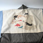 Vintage Japanese men's silk haori with rare hand-painted Shunga on the lining.
