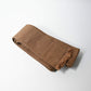 Vintage men's tsumugi silk kaku obi, sash for kimono, in a warm brown tone.