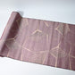 Vintage tsumugi silk kimono fabric in muted mauve tone with a large-scale asanoha motif.