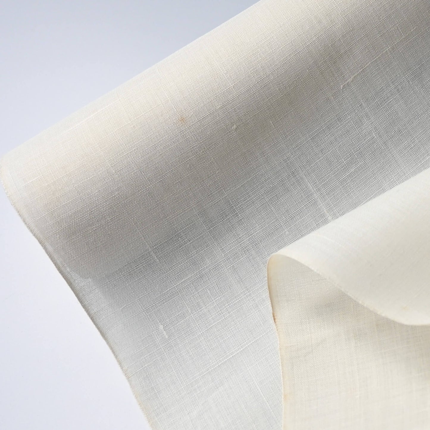 Close-up view of vintage Japanese undyed natural hemp kimono fabric, approx. 5m.