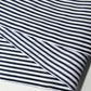 Close-up view of vintage navy and white stripe yukata cotton fabric sold by the metre.