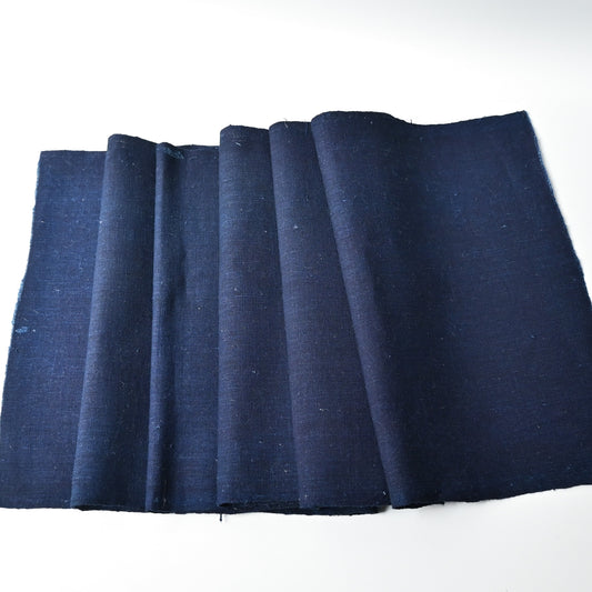 Full view of vintage Japanese indigo cotton futon cover panel.