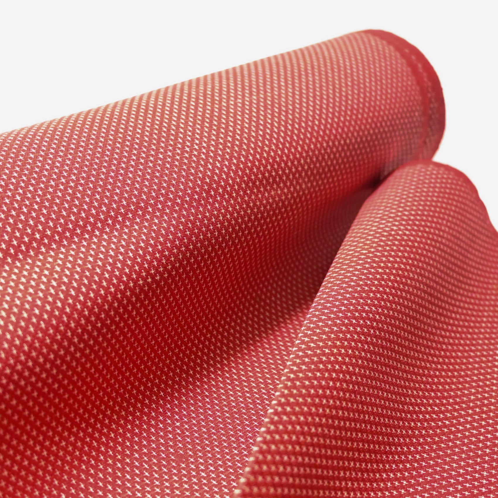Vintage Red Kasuri Silk Kimono Fabric Sold By The Metre
