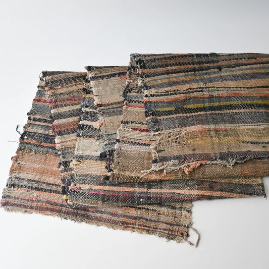 Vintage Sakaori kotatsu cover panel,  made from shredded strips of recycled kimono, collectable piece.