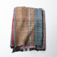 Vintage Sakiori fragment cloth from Tohoku region, woven from shredded strips of recycled kimono and futon covers, collectable piece.