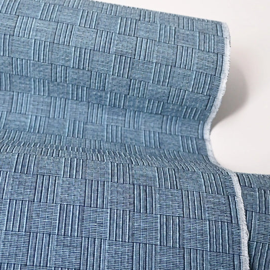 Vintage Japanese yukata cotton fabric, Shijira-ori from Awa with distinctive texture. 