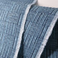 Vintage Japanese yukata cotton fabric, Shijira-ori from Awa with distinctive texture. 