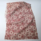 Vintage Japanese silk crepe kimono fabric with chrysanthemum arabesque motif in burgundy red.