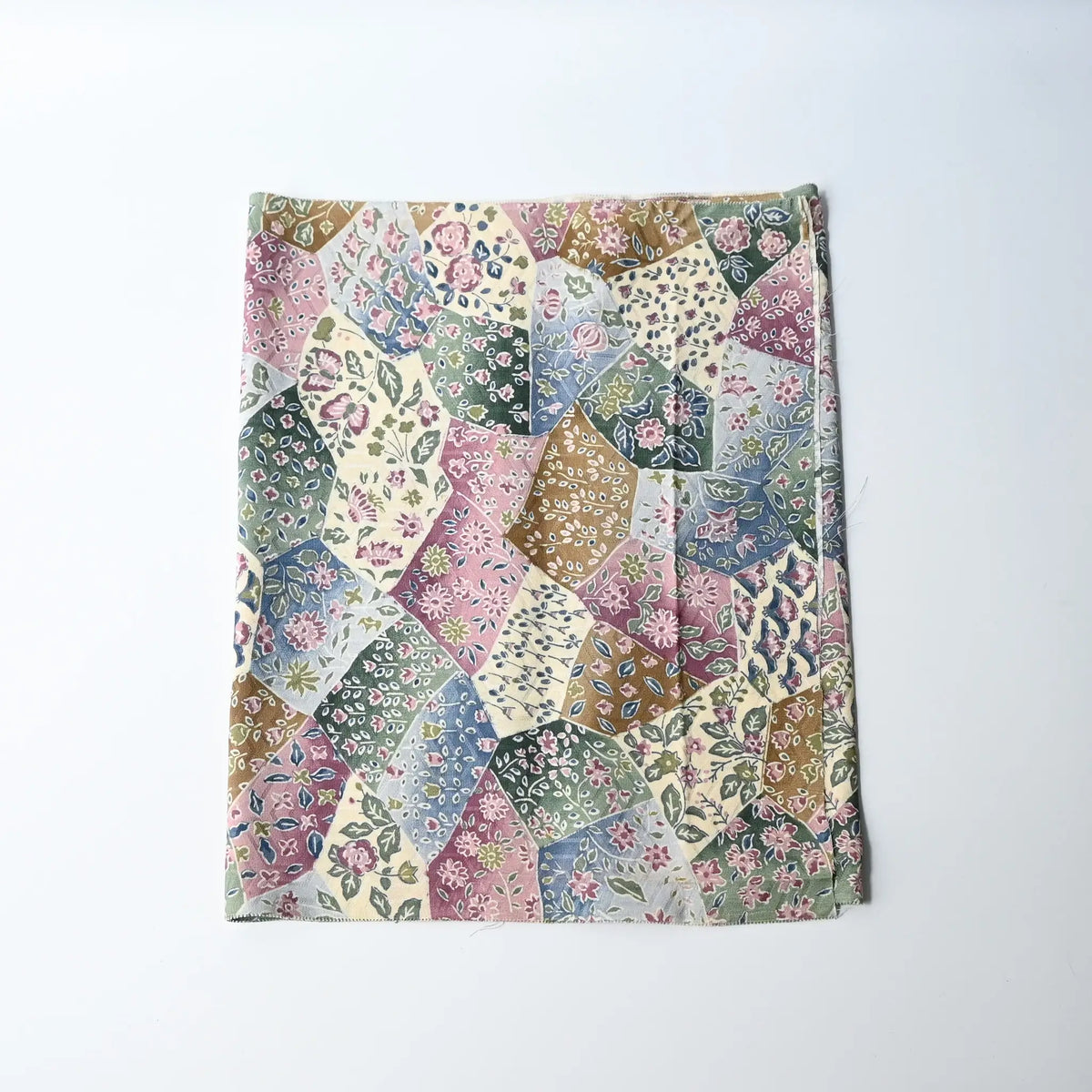 Vintage silk Jacquard kimono fabric in pastel colour with gorgeous floral pattern. 