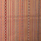 Detailed view of vintage silk kimono fabric with an unusual pattern, resembling Eastern European folk textiles.