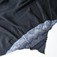 Vintage Japanese silk furoshiki with a hand-dyed shibori in dark navy.