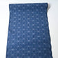 Vintage soft blue cotton kimono fabric with Asanoha hemp leaf motif, sold by the metre.
