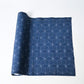 Vintage soft blue cotton kimono fabric with Asanoha hemp leaf motif, sold by the metre.