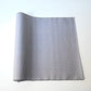 Vintage tsumugi silk kimono fabric sold by the metre in soft grey lilac tone with cross motif.