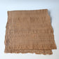 Full view of vintage collectable bashofu banana fibre textile, natural brown stripe.