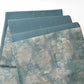 Vintage muted teal blue silk Fukure-ori obi with grape vine motif, sign of use.