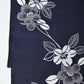 Vintage traditional Japanese cotton yukata fabric with camellia pattern.