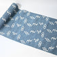 Vintage Japanese tsumugi cotton fabric roll for a summer casual kimono yukata, soft grey blue tone.