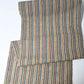 Full view of vintage tsumugi cotton bolt, stripe in natural tone, for women's casual kimono.