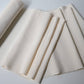 Vintage Japanese undyed plain silk kimono fabric in cream, ivory tone.