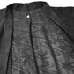 Vintage women's unlined black sheer silk haori for summer, with woven running water and bamboo motifs.